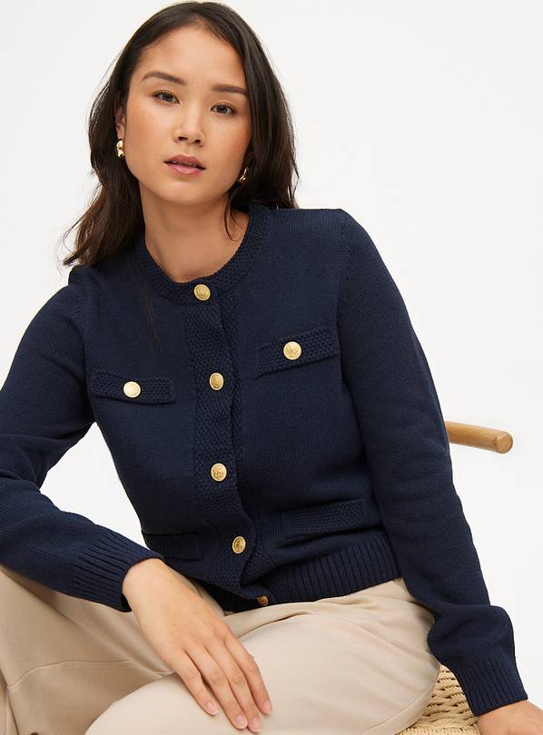 Navy Classic Cardigan 14