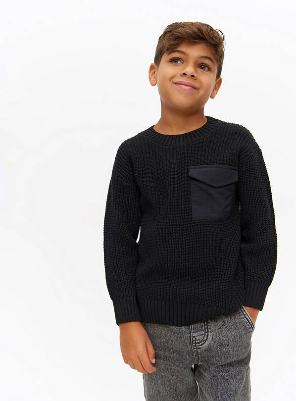 Black Knitted Fisherman Jumper  7 years