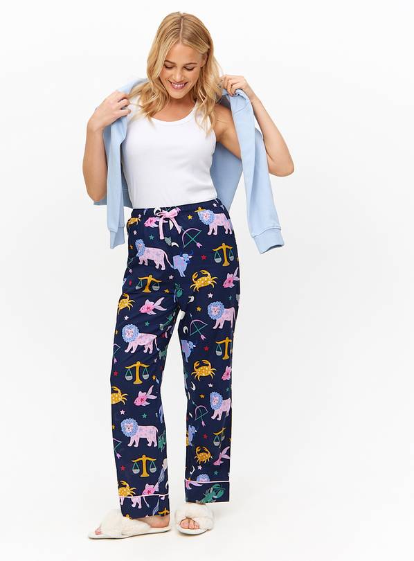 Navy Tarot Printed Pyjama Bottoms 10