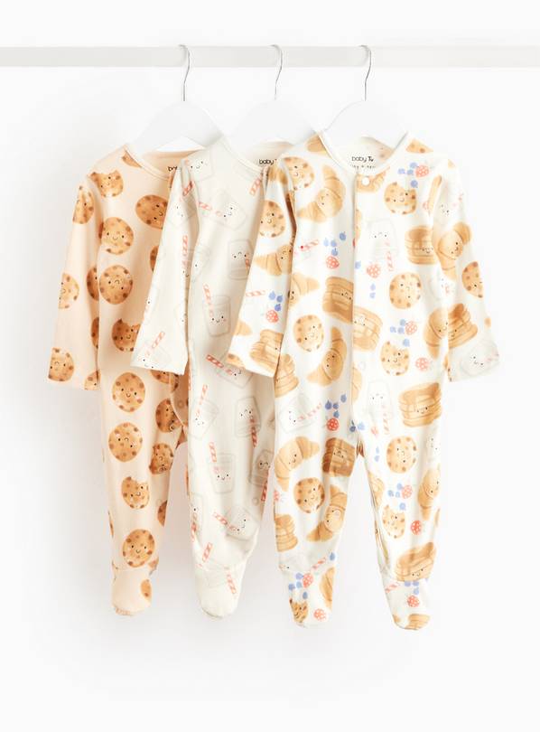 Breakfast Sleepsuit 3 Pack 9-12 months