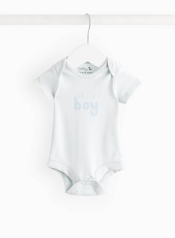 Blue 'It's A Boy' Short Sleeve Bodysuit Newborn