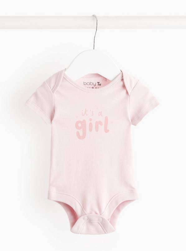 Pink 'Its A Girl' Short Sleeve Bodysuit Newborn