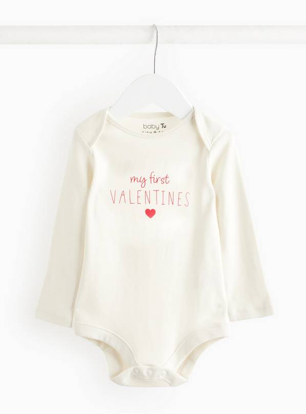 My First Valentines Print Bodysuit  Up to 1 mth