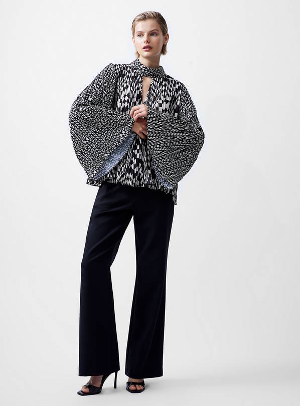 FRENCH CONNECTION Fern Arie Pleated Ella Top M