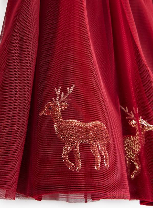 Buy Red Velvet Sequin Reindeer Tutu Dress 1 2 years Dresses jumpsuits and outfits Tu