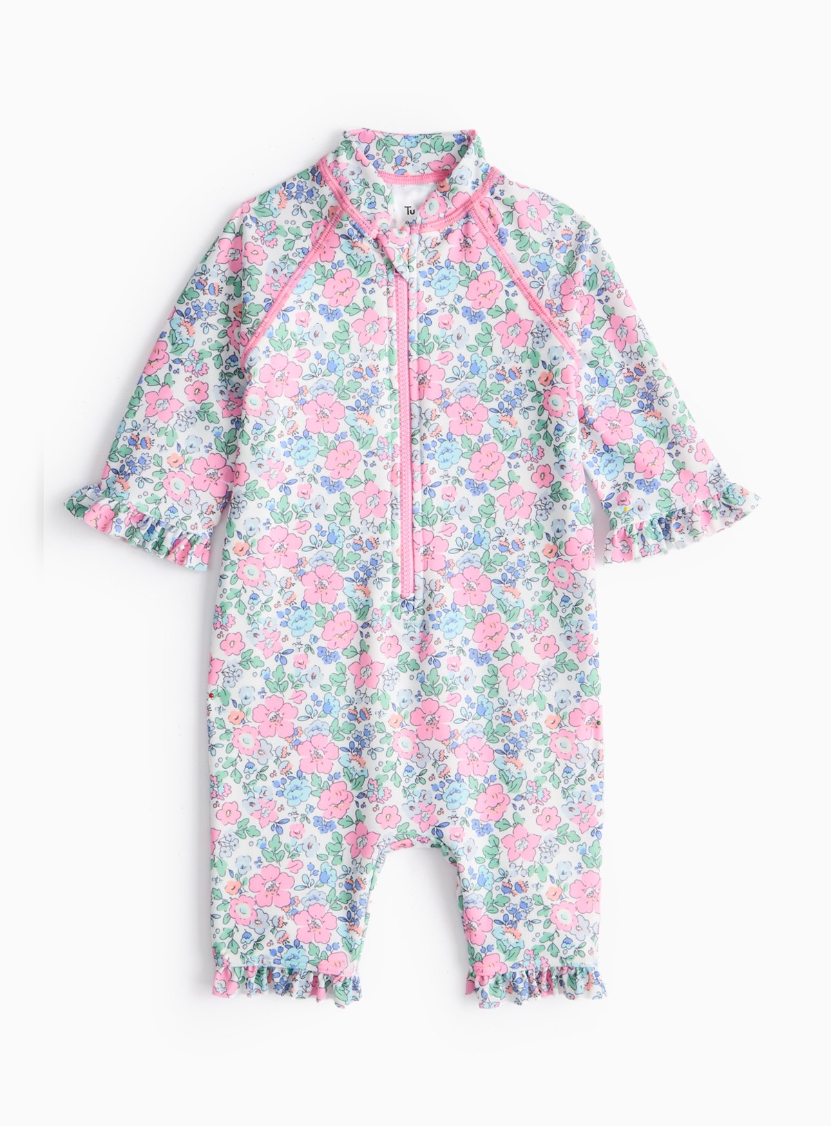 Pink Floral Print Sunsuit 2-3 years