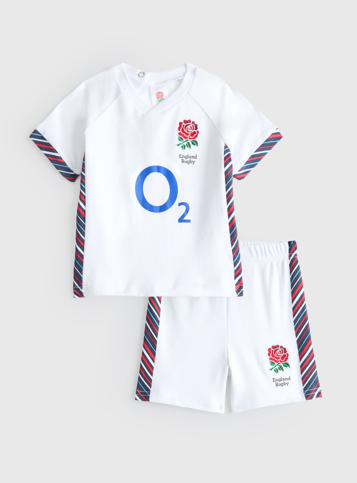 White White England Rugby Licensed Home Kit (Up To 3 Mths) - Tu by Sainsbury's