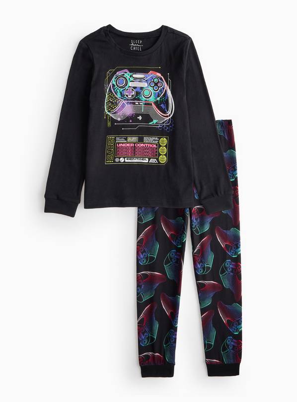 Black Neon Gaming Graphic Pyjamas 6-7 years