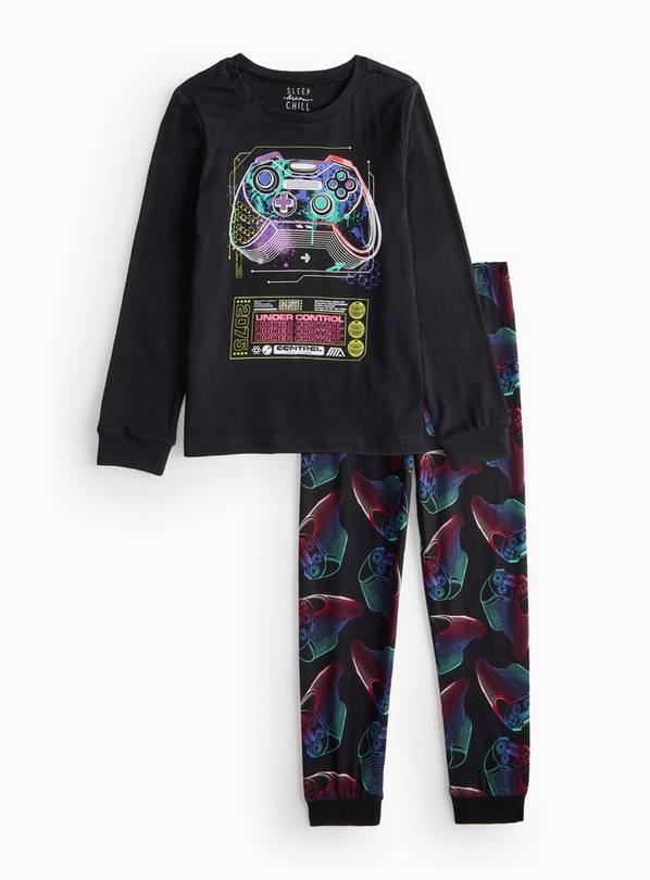 Black Neon Gaming Graphic Pyjamas 5-6 years