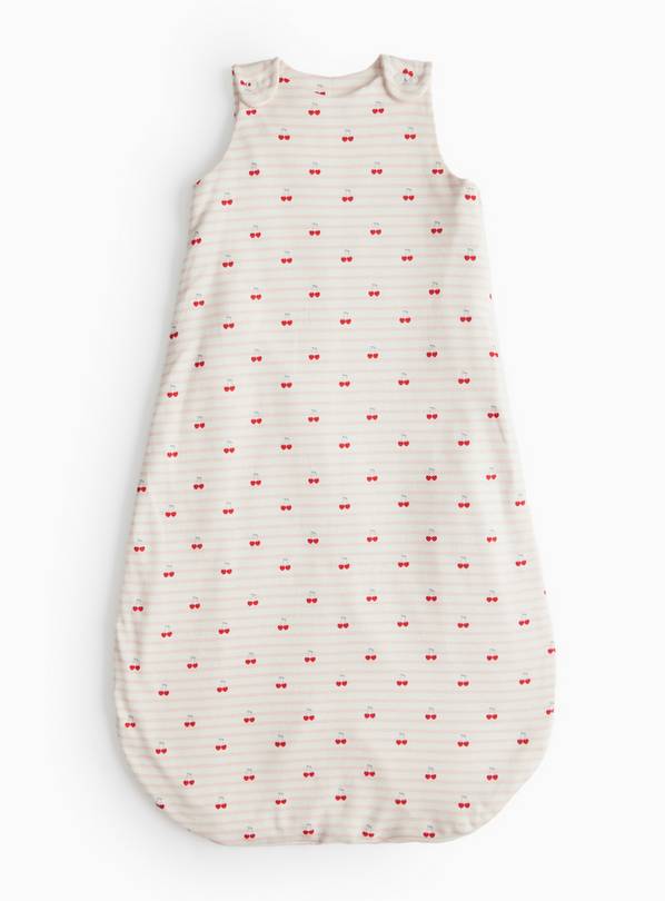 Pink Stripe Cherry Printed 1.5 Tog Sleeping Bag 0-6 Months