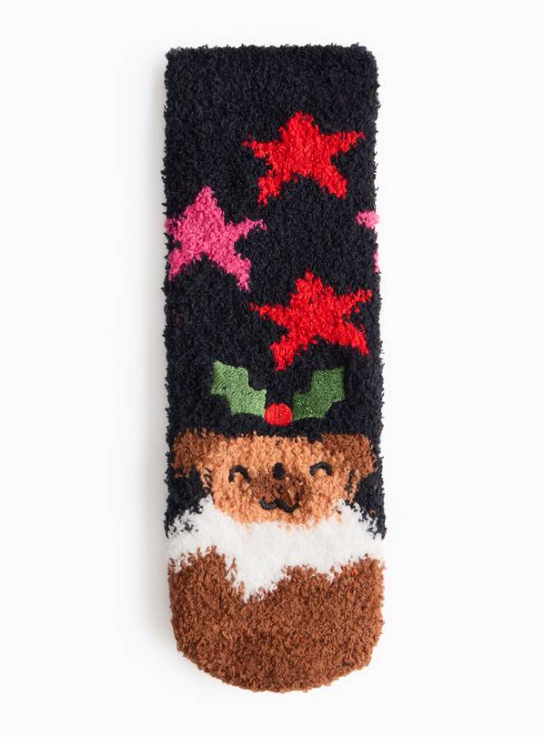 Mini Me Kids' Pug Christmas Pudding Cosy Socks 6-8.5