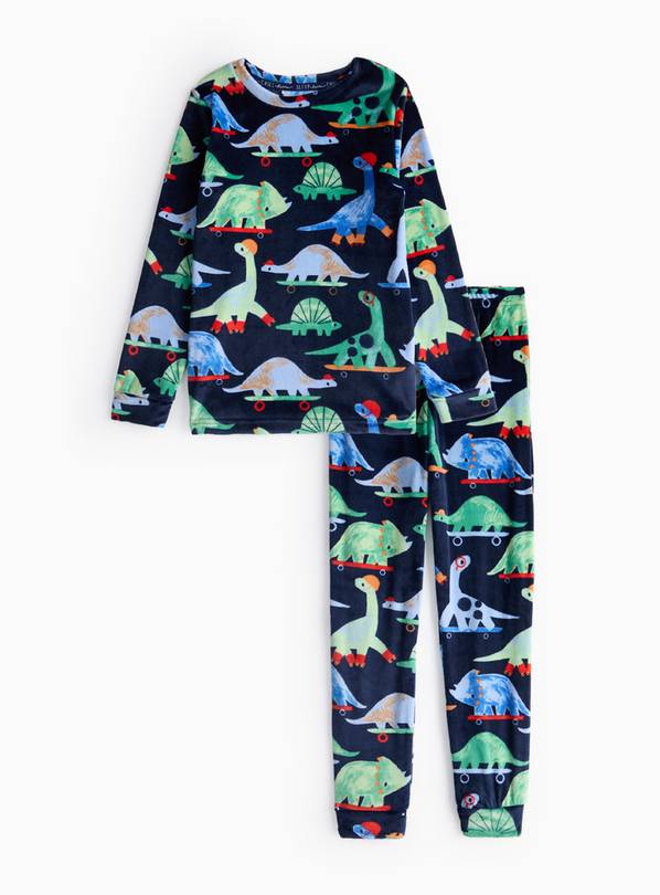 Dino Print Slinky Fleece Pyjamas 1-2 years