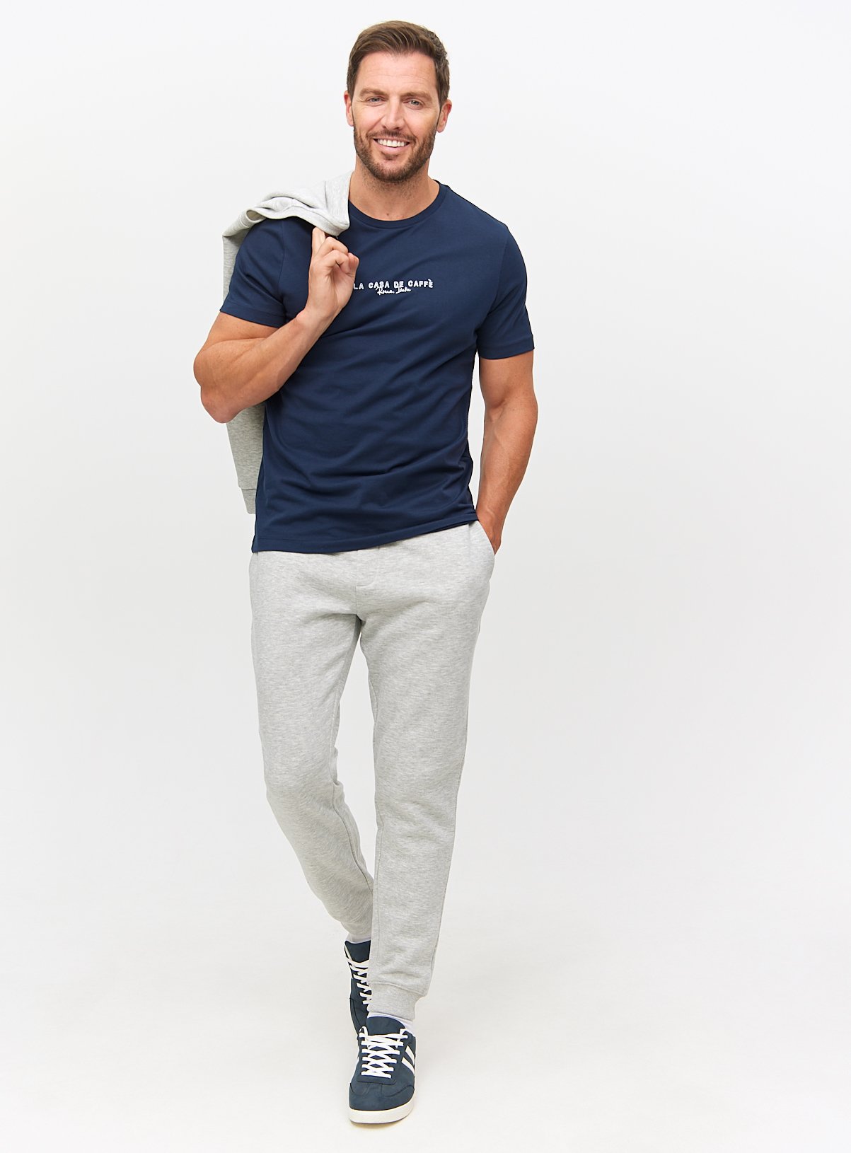 Men's Grey Core Cuffed Joggers