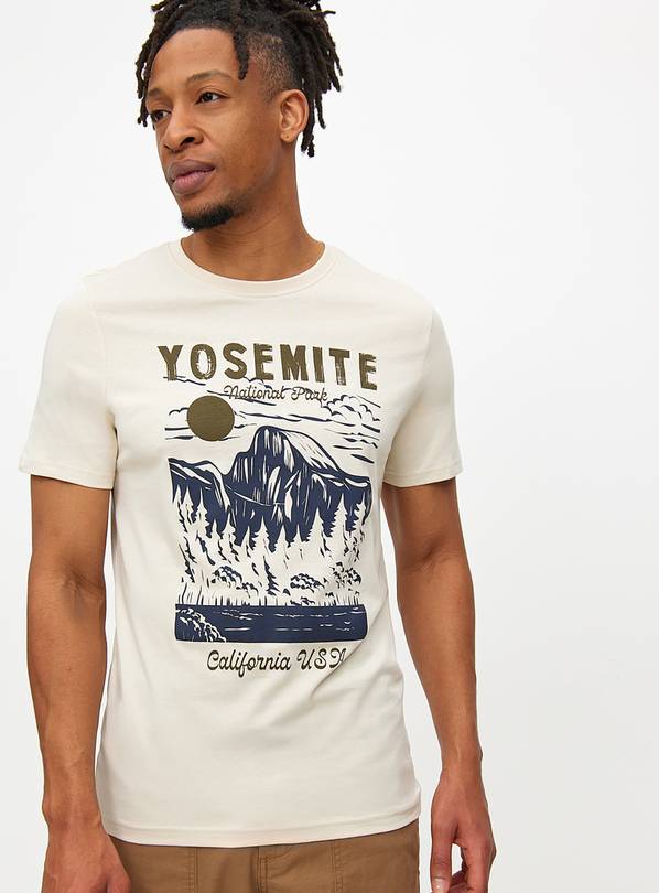 Cream Yosemite Mountain Graphic T-Shirt XXXXL