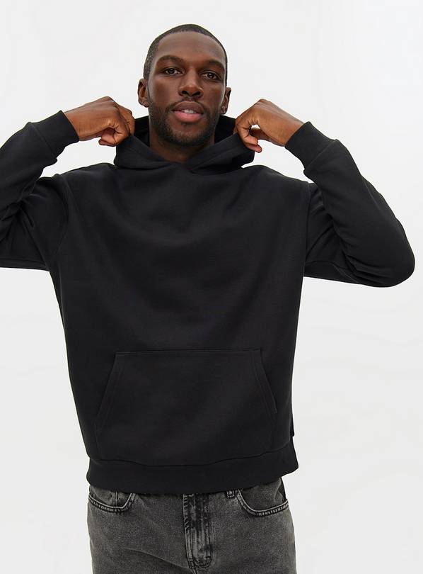 Black Relaxed Overhead Hoodie XXXL