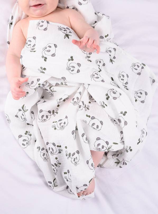 FRED & NOAH Panda Extra Large Muslin One Size