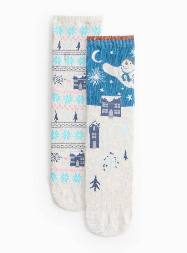 The Snowman Christmas Socks 2 Pack 4-8