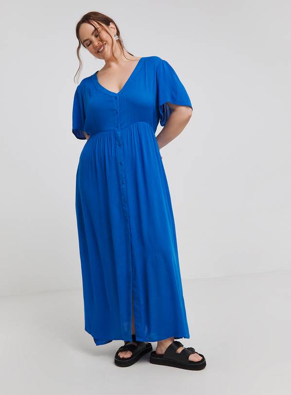 SIMPLY BE Crinkle Button Up Maxi Dress 18