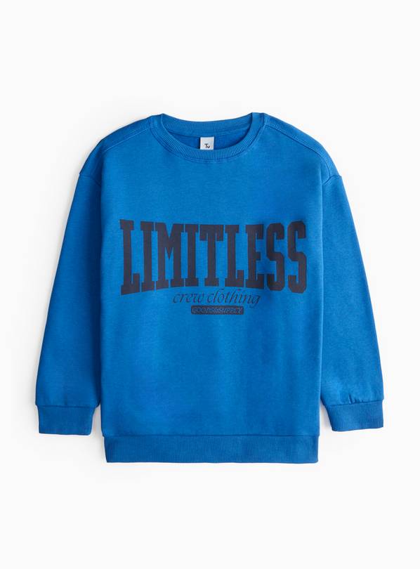 Blue Slogan Sweatshirt 1 year