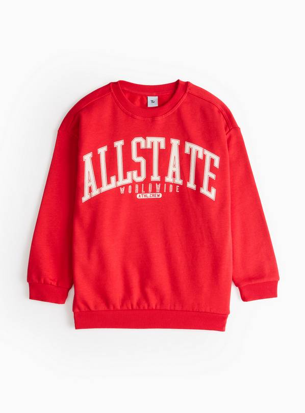 Red Slogan Sweatshirt 6 years