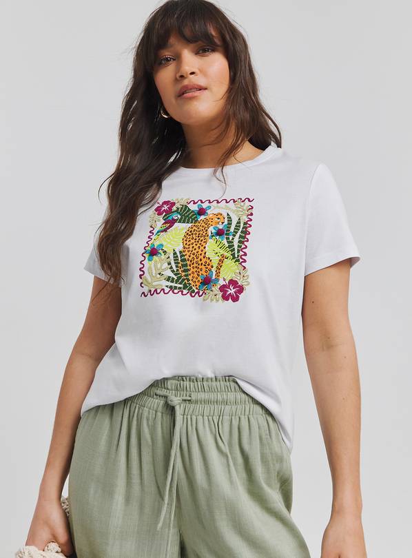 SIMPLY BE Cheetah Embellished Tee 10