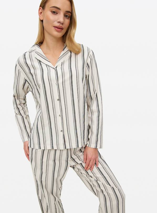 Mono Stripe Jersey Traditional Pyjamas 8