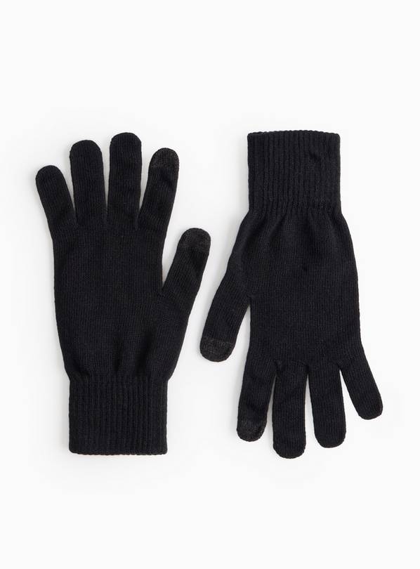 Plain Black Gloves  One Size