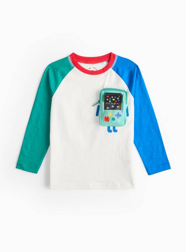 Colour Block Gaming Pocket Detail Top 6-7 years