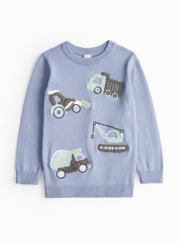 Blue Truck Embroidered Knitted Jumper 1-2 years