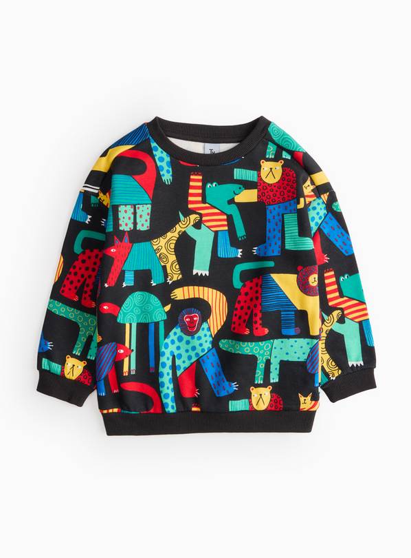 Abstract Animal Print Sweatshirt 1-2 years