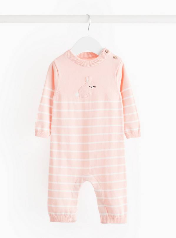 Pink Bunny Knitted Romper 9-12 months