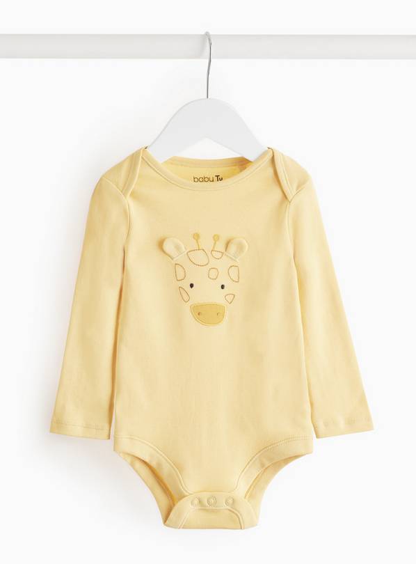 Yellow Giraffe Long Sleeve Bodysuit 9-12 months