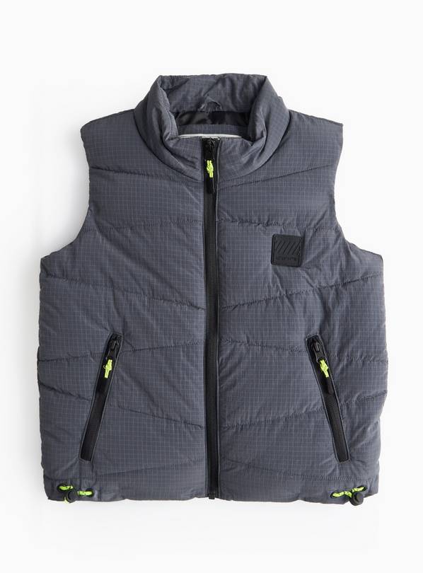 Black Quilted Gilet 7-8 years