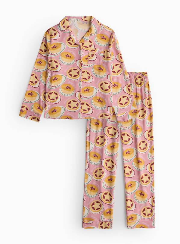 Mini Me Kids' Pink Mince Pie Traditional Pyjamas 2-3 years