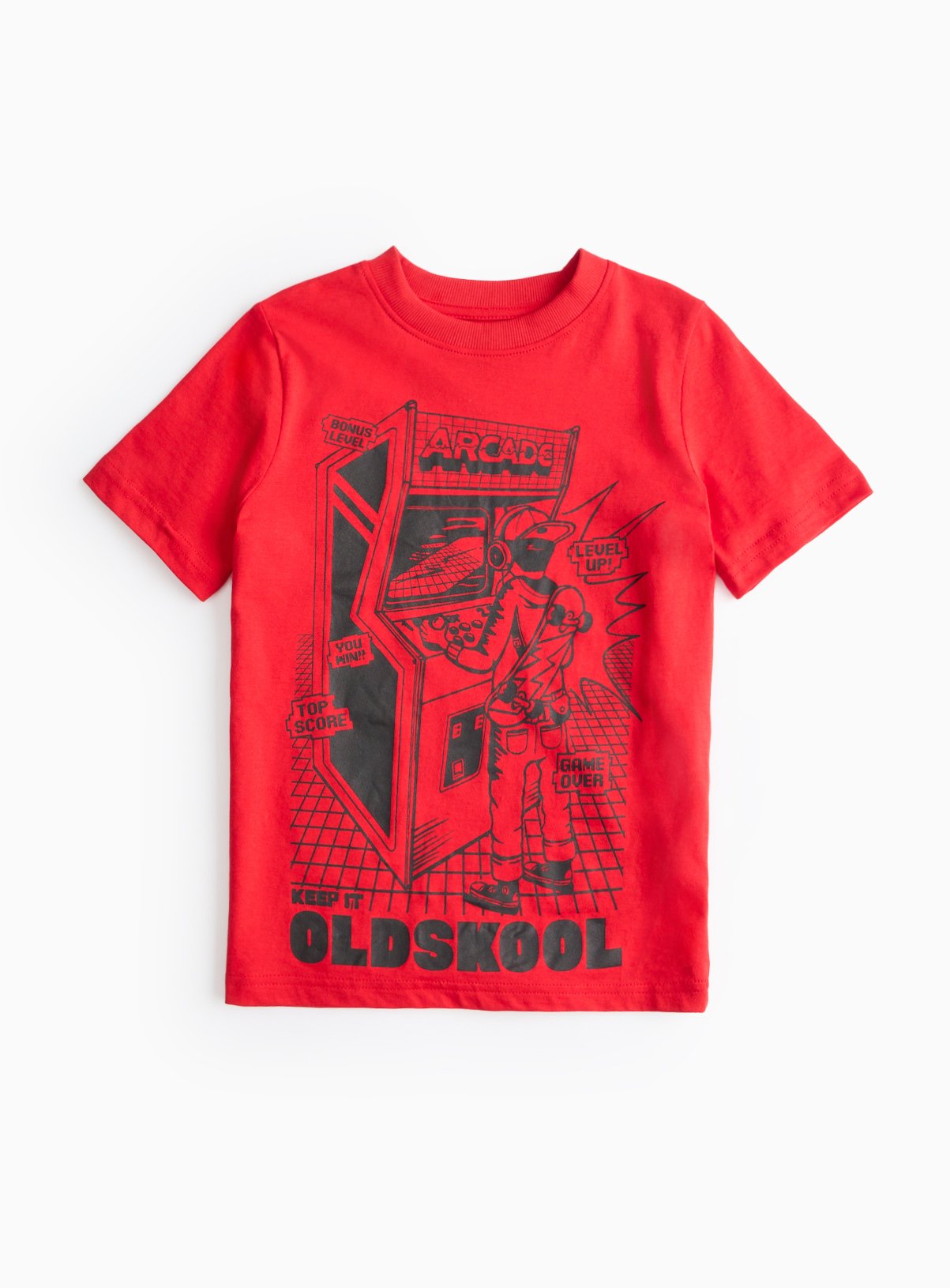 Red Arcade Gamer Graphic Print T-Shirt 8 years