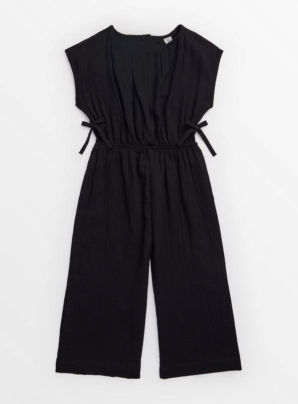 Black Cut-Out Detail Culotte Jumpsuit 9 years