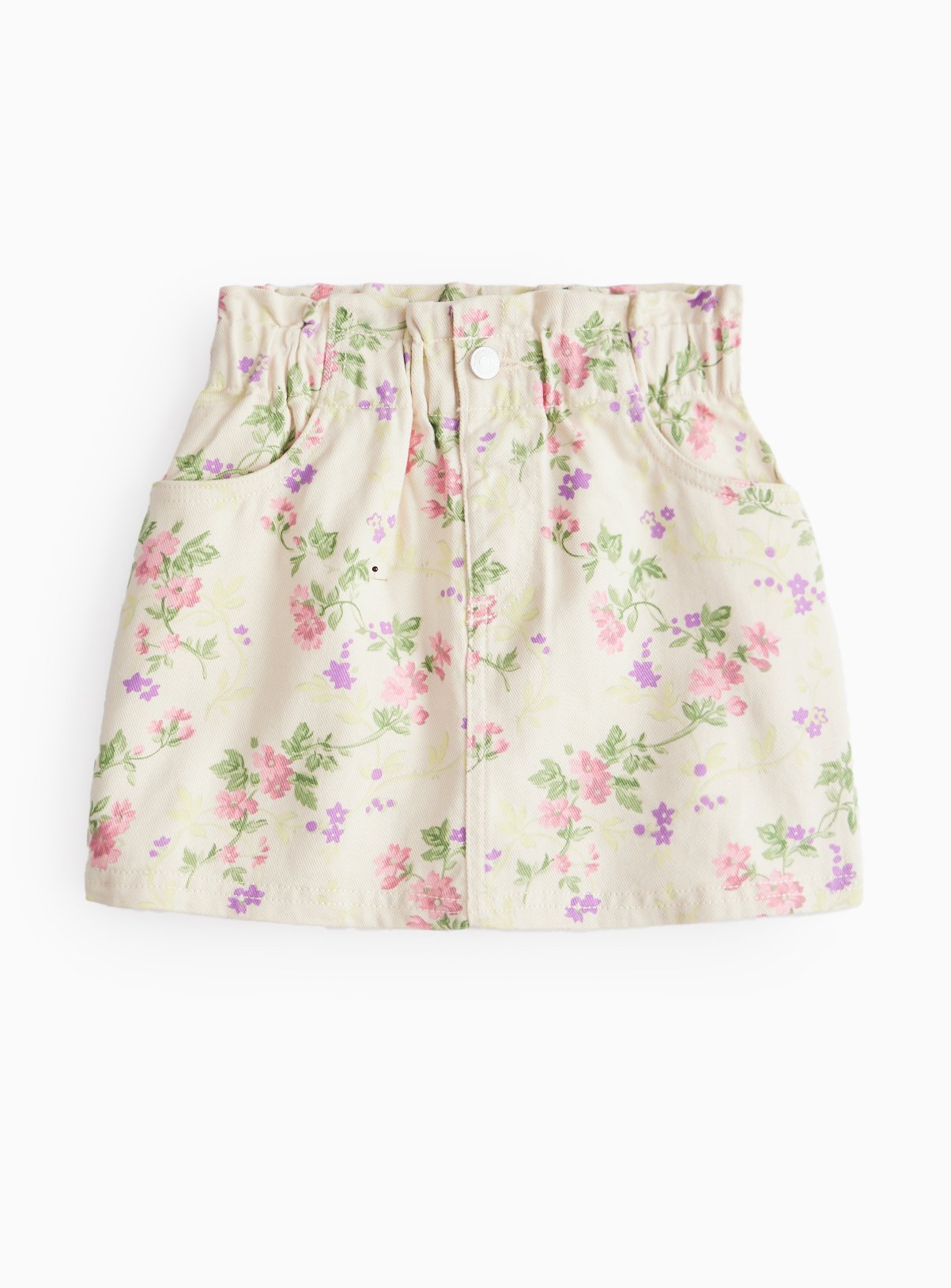 Cream Cream Floral Denim Skirt (13 Years) - Tu by Sainsbury's