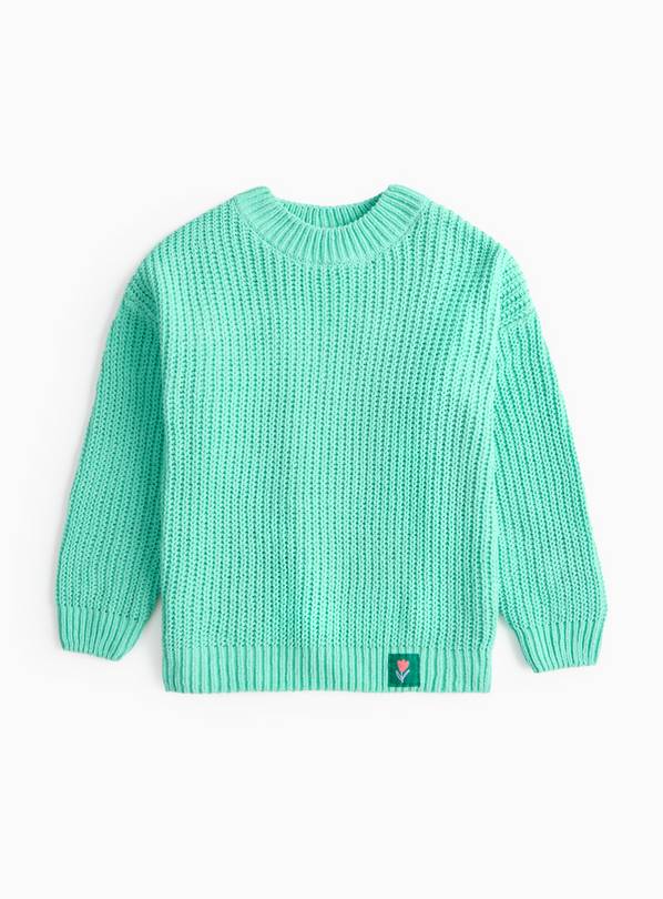 Green Crew Neck Knitted Jumper 6 years