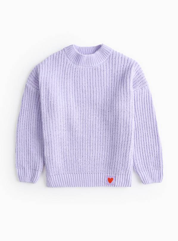 Lilac Crew Neck Knitted Jumper 6 years