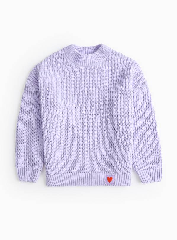 Lilac Crew Neck Knitted Jumper 13 years