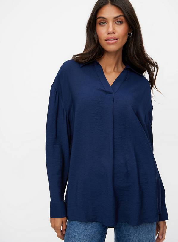 Navy Popover Blouse 20