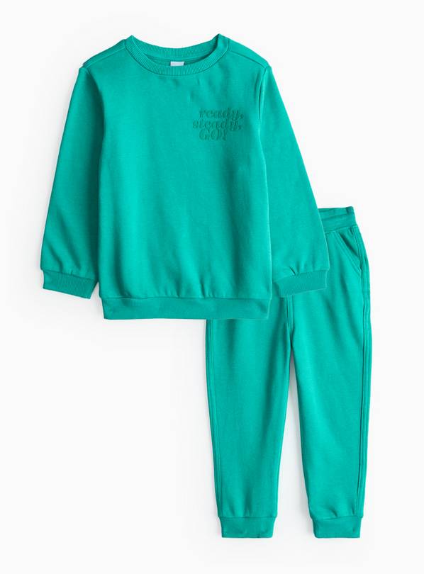 Green Sweatshirt & Joggers Set 1-2 years