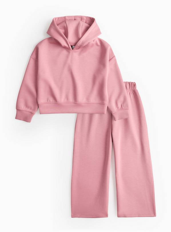 Pink Scuba Hoodie & Joggers Set  6 years