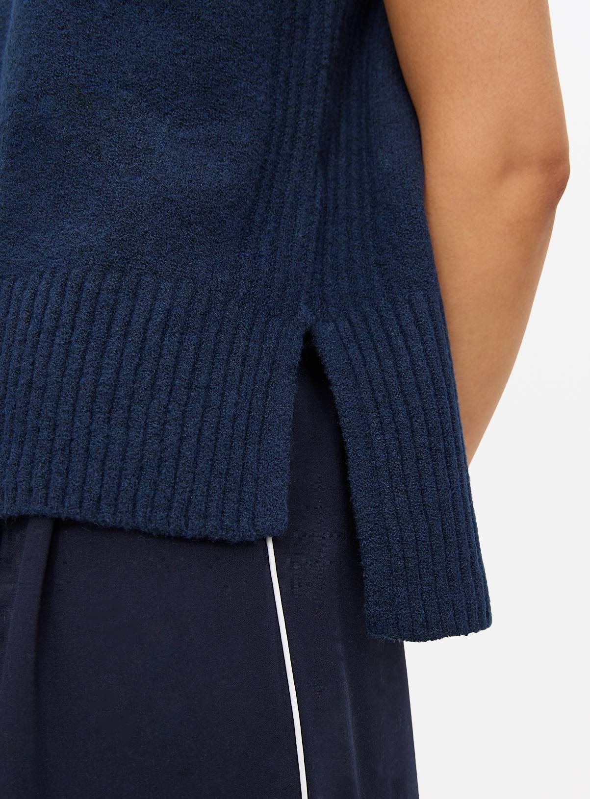 Navy High Neck Knitted Vest 20 - Image 3