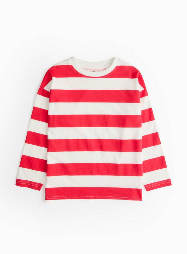 Red Stripe Long Sleeve T-Shirt 2 years