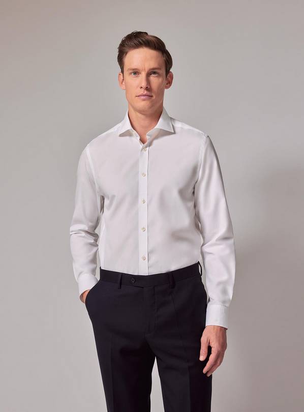 HAWES & CURTIS 110 Year Anniversary Slim Fit Shirt With Embroidered Cuff 15 - 33