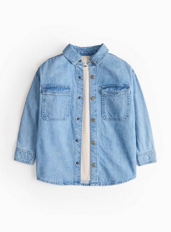 Stone T-Shirt & Denim Overshirt Set 5 years