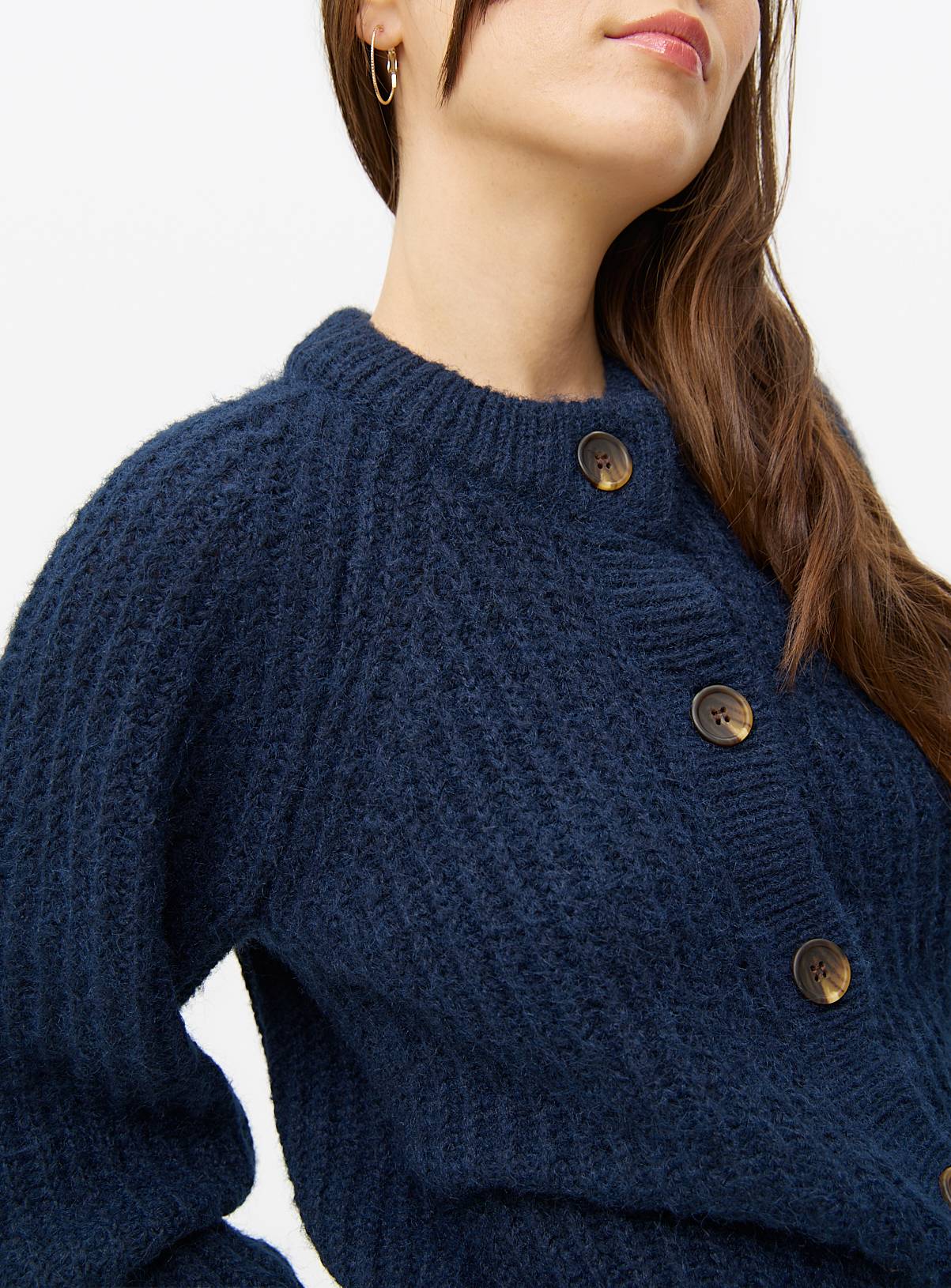 Navy Raglan Sleeve Cardigan 12 - Image 3