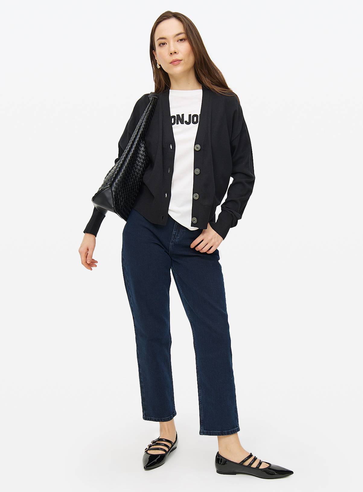 Black Soft Touch V Neck Cardigan 12 - Image 2