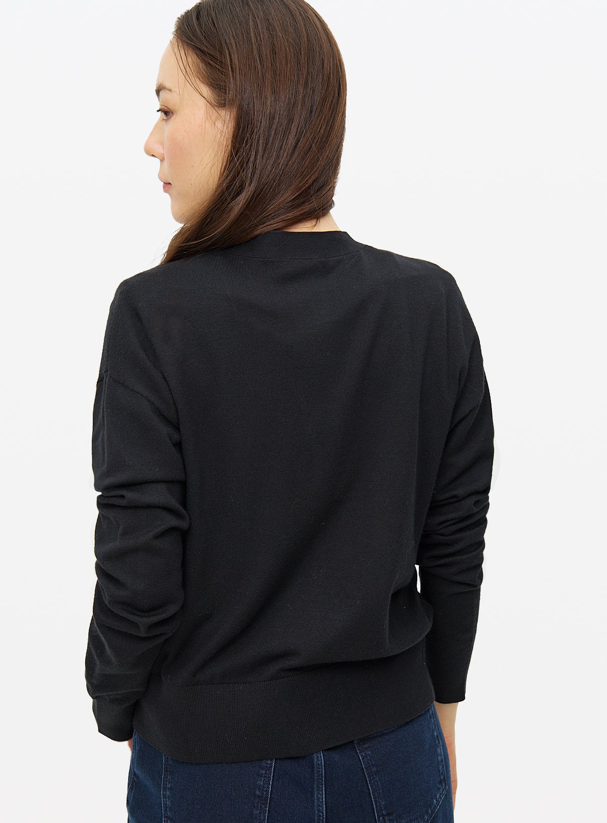 Black Soft Touch V Neck Cardigan 12 - Image 4 thumbnail
